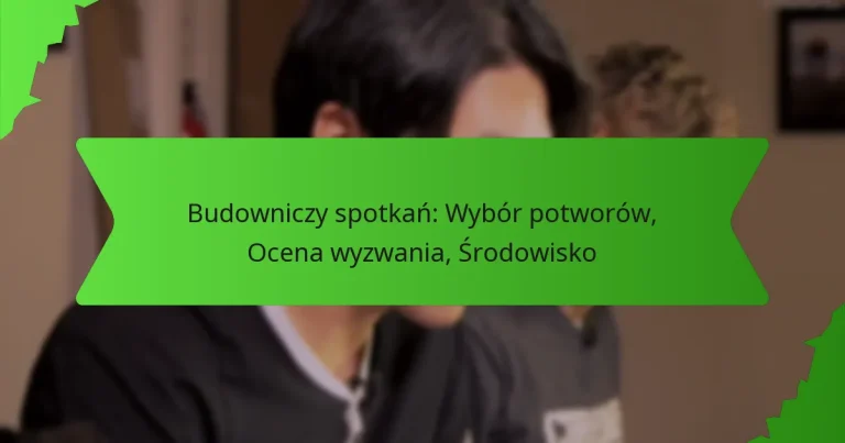 Budowniczy spotkań: Wybór potworów, Ocena wyzwania, Środowisko