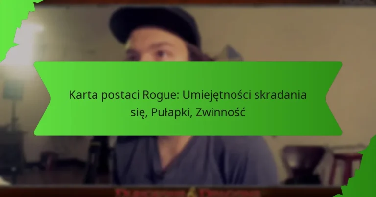 Karta postaci Rogue: Umiejętności skradania się, Pułapki, Zwinność