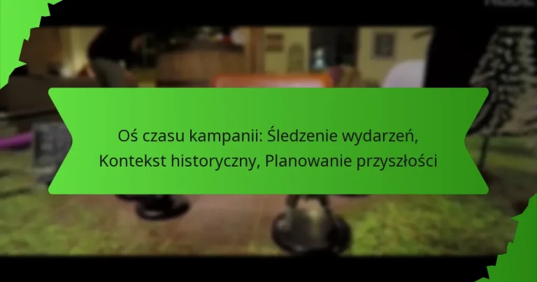Oś czasu kampanii: Śledzenie wydarzeń, Kontekst historyczny, Planowanie przyszłości