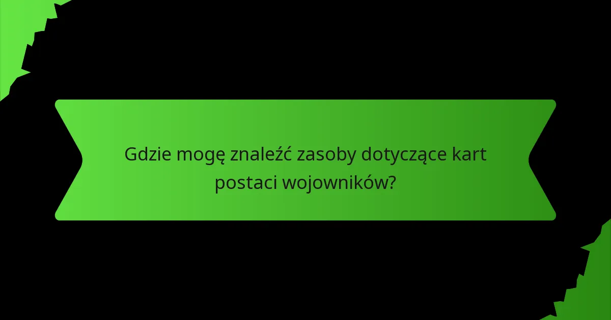 Jakie rodzaje wyposażenia powinien używać wojownik?