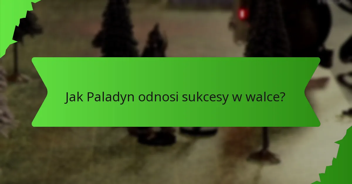 Jak Paladyn odnosi sukcesy w walce?