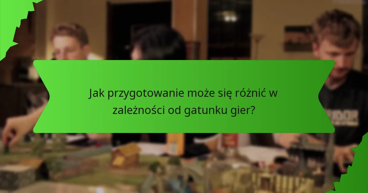 Jakie materiały są potrzebne do różnych typów gier?