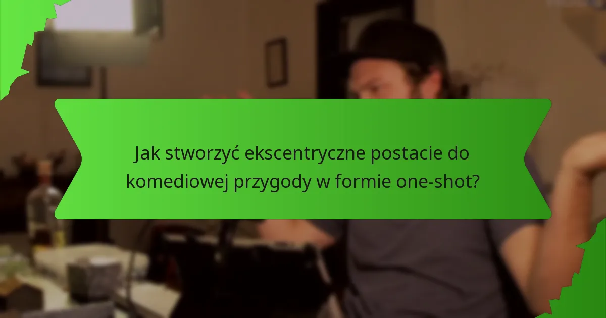 Jakie są pomysły na lekkie scenariusze do komediowej przygody w formie one-shot?