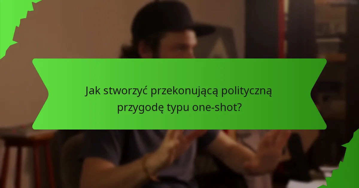 W jakich grach występują polityczne przygody typu one-shot?