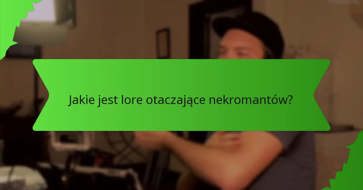 Jakie jest lore otaczające nekromantów?