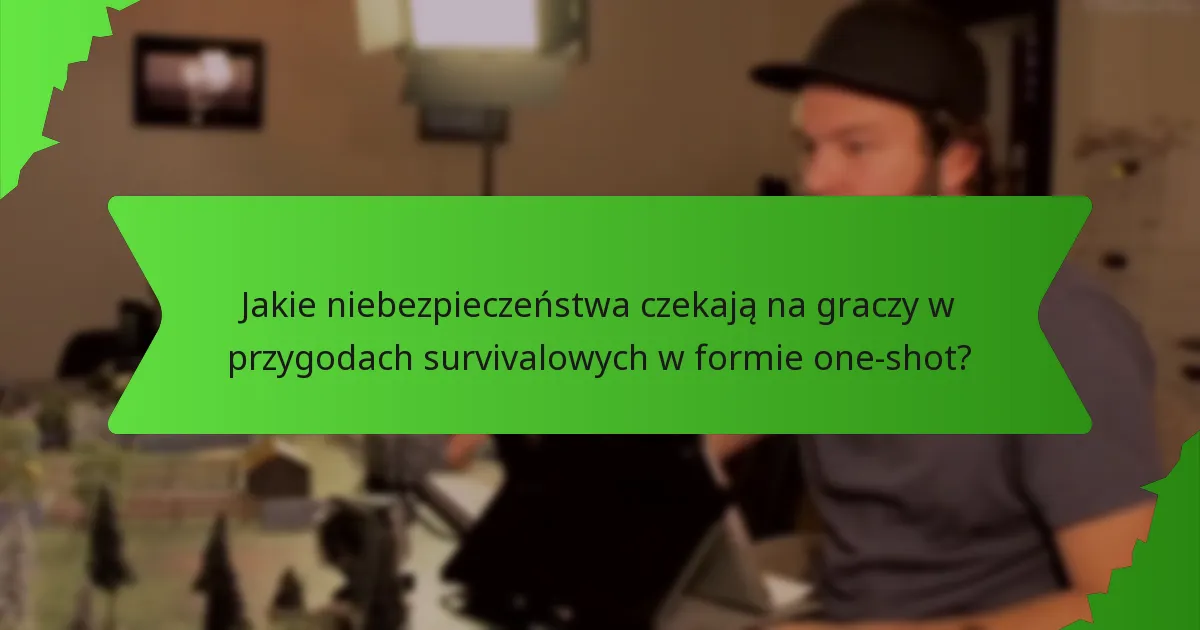Jakie niebezpieczeństwa czekają na graczy w przygodach survivalowych w formie one-shot?
