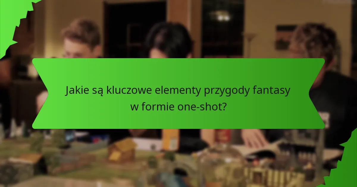 Jakie zasoby mogą pomóc mi w prowadzeniu przygody fantasy w formie one-shot?